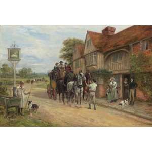 Hand Made Oil Reproduction   Heywood Hardy   32 x 22 inches   A Coach 