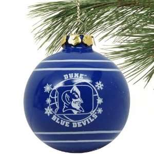  Duke Blue Devils 2011 Snowflake Glass Ball Ornament 