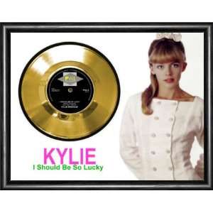  Kylie Minogue I Should Be So Lucky Framed Gold Record A3 