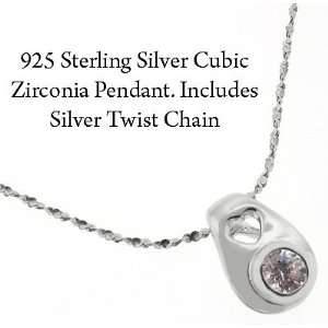   Zirconia Pendant. Amazing Look Includes Sterling Silver 18 Inch Chain