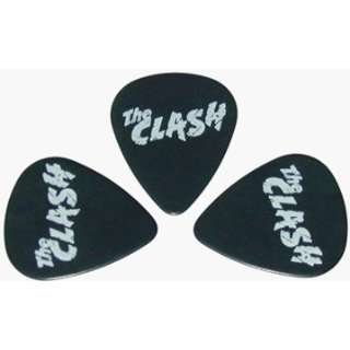  The Clash   White & Black Logo   Guitar Pick 3 Pack 