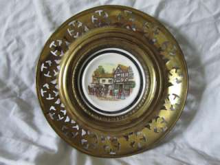 OLD COACH HOUSE BRISTOL, 8 CHINA PLATE, BRASS ENGLAND  