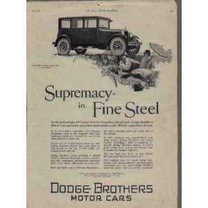  Supremacy in Fine Steel  1926 Dodge Brothers Sedan 