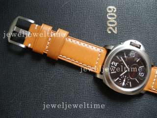   without crown 44 mm strap 24mm tan suede strap titanium buckle
