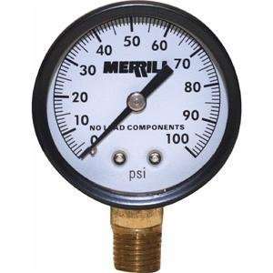    Merrill Mfg. PGNL100 Low Lead Pressure Gauge