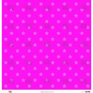  Star Struck  Pink Lt Pink Large Star Pattern 65lb Paper 