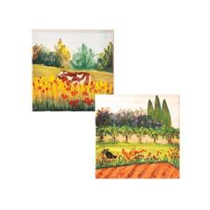  Vietri Countryside Assorted Trivet 8 in (Set of 4 