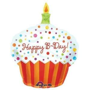    Birthday Balloons   Happy Bday Cupcake Super Flat Toys & Games