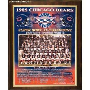  Chicago Bears 1985 Super Bowl XX Champion Healy Plaque 