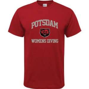  SUNY Potsdam Bears Cardinal Red Youth Womens Diving Arch 