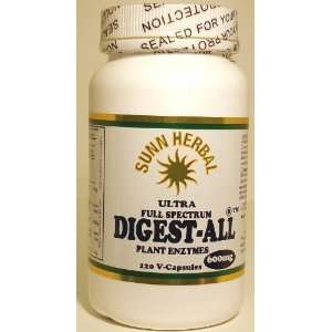  Ultra Full Spectrum DIGEST ALL Plant Enzymes, 120 600mg 
