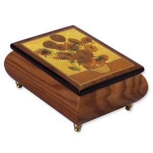  Van Gogh Sunflowers Masterpiece Music Box Jewelry
