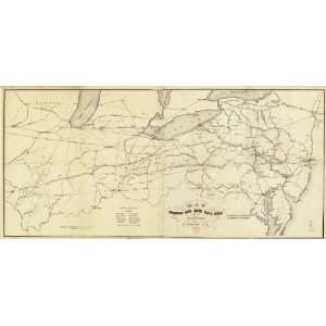  1854 Map of Sunbury and Erie railroad