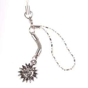   Cellular Phone Charm   Solar Sun   Silver Cell Phones & Accessories