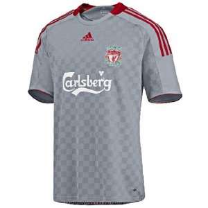  adidas Liverpool Silver Performance Soccer Jersey Sports 