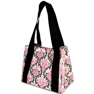   Fresh Venice Insulated Designer Lunch Bag with Ice Pack, Pink/Black