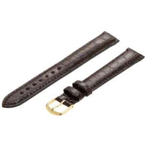   MS2001LB 180 18 mm Brown Genuine Caiman Crocodile Leather Watch Strap