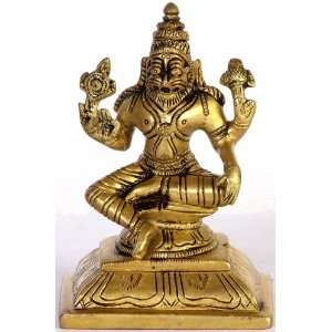  Narasimha Incarnation of Lord Vishnu   Brass Sculpture 