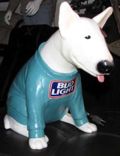  Bud Light Dog Statue Lighted Busch Bar Light Old Rare NR  