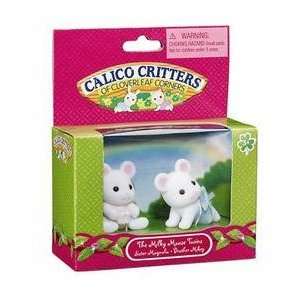  CALICO CRITTERS THE MILKY MOUSE TWINS 2 white mice NEW 