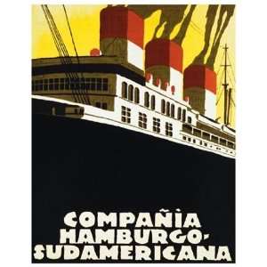  Compania Hamburgo Sudamericana by Unknown 28x36 Health 