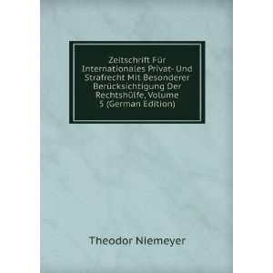  , Volume 5 (German Edition) Theodor Niemeyer  Books