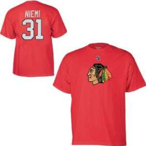   Blackhawks #31 Antti Niemi Name & Number Tshirt