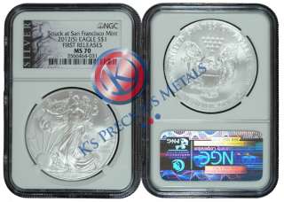2012 (S) Liberty Series Silver Eagle $1 NGC MS70 MS 70 First Releases 