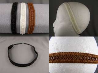 Crochet ribbon 3/4 wide soft stretch fabric elastic headband hair 