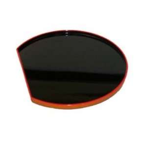  GET Traditional Japanese Black/Red ABS Plastic Round Tray 