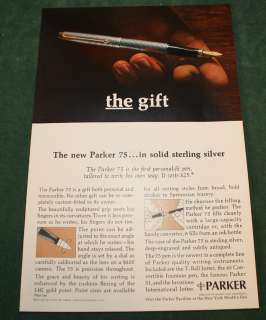 Vintage 1965 Parker 75 Pen Ad Sterling Silver Nat Geo  