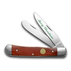 CANAL STREET CUTLERY CO Merry Christmas Red Bone Trapper 1/100 Pocket 