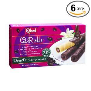   Rolls, Deep Dark Chocolate (72% cacao), 3.7 Ounce boxes (Pack of 6