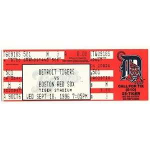  1996 Roger Clemens 20 K Strikeouts Game Full Ticket 