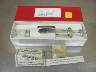 NIB Vintage 1959 Hypodermic syringe Luer 30cc Lab Laboratory  