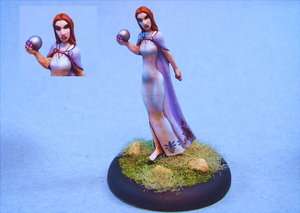 Spyglass painted miniature cute Sorceress  
