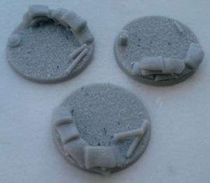 Sandbags Emplacement 60mm round bases from resin  