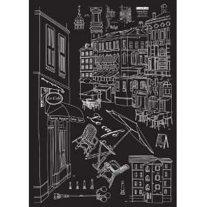   Sticker Decal   Parisian Streetside Cafe Street Outline Toys & Games