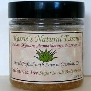    All Natural Sugar Scrub Body Polish Healing Tea Tree 8.6oz Beauty