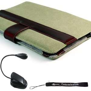 Melrose Canvas 2 Tone Brown/Tan Stylish Slim Case for 