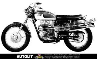 1972 Triumph TR6C Trophy 650 Motorcycle Factory Photo  