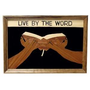   Wood Overlay   Live By the Word   Handmade in Ghana