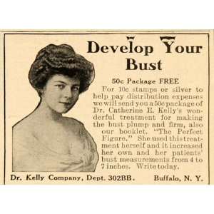  1912 Vintage Ad Bust Development Dr. Catherine E. Kelly 