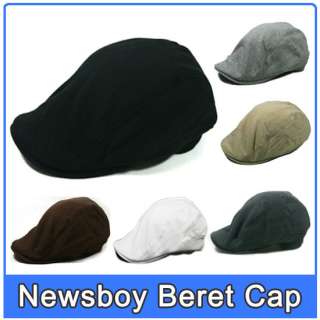 Newsboy Beret Cabbie Elastic Cap Golf Gatsby Flat Hat  