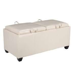   Storage Ottoman with Dual Cushions and Tray MET302