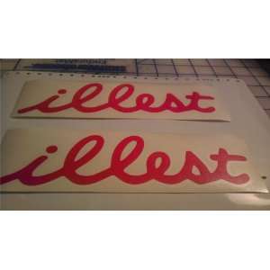  (2) 6 RED   illest clothing sticker fatlace jdm import 