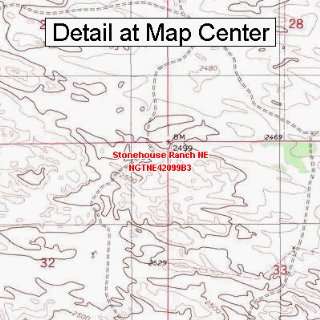  USGS Topographic Quadrangle Map   Stonehouse Ranch NE 
