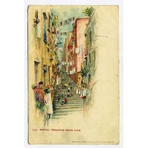  Napoli Pallonetto Santa Lucia Postcard Italy 1901Undived 