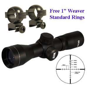  4x30 Tactical Compact Scope P4 Sniper Free Rings, Small 