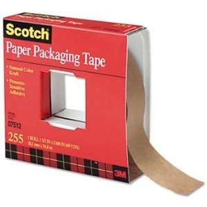  Scotch 255112   Kraft Packaging Tape, 1 1/2 x 60 yards, 3 